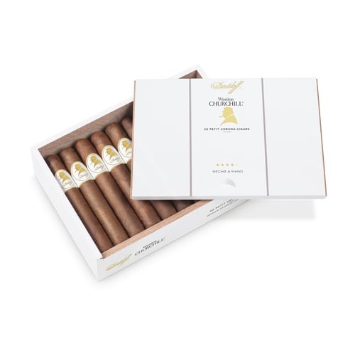 A box of 20 Davidoff Winston Churchill Petit Corona cigars