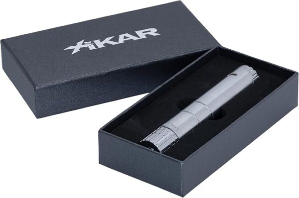 XIKAR Turrim Single Jet Flame Torch Lighter (Silver)