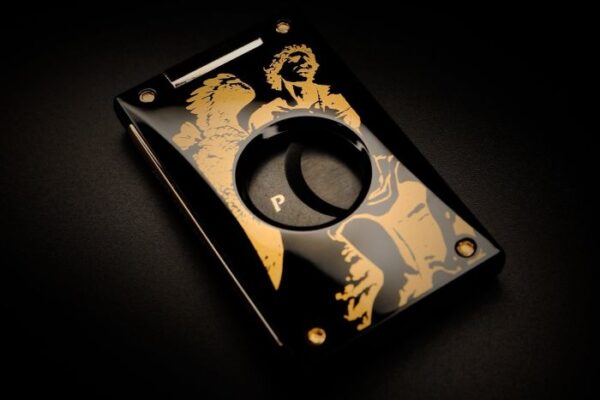 Prometheus God of Fire “Never Back Down” Cutter H - Gold on Black Lacquer - Image 2